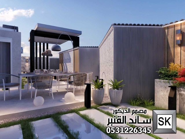 مصمم لاندسكيب منزلي مبدع في الرياض 9