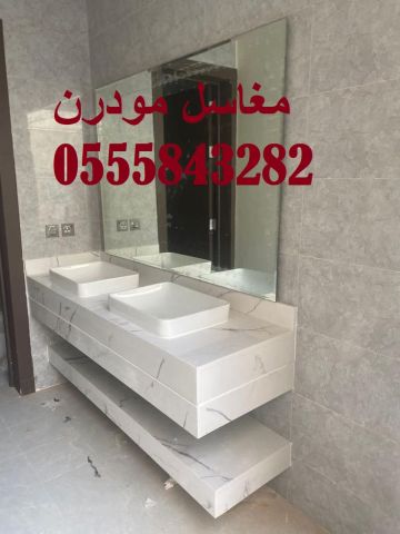   مغاسل رخام , ديكورات مغاسل حمامات جديدة 6