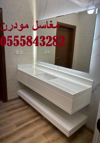   مغاسل رخام , ديكورات مغاسل حمامات جديدة 7