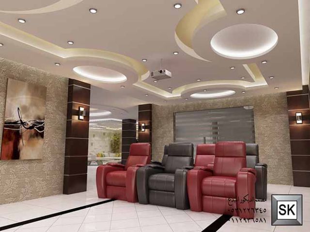 تصميم و تشطيب غرف سينما فخمة في الرياض 4