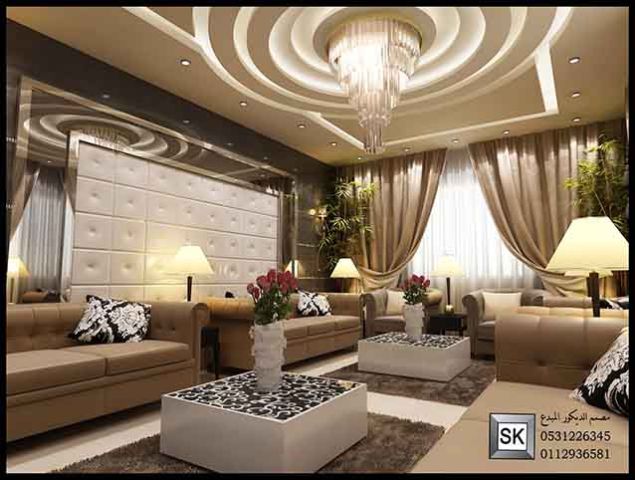 تصميم و تشطيب ديكور داخلي مجالس رجال فخمة في السعودية 5