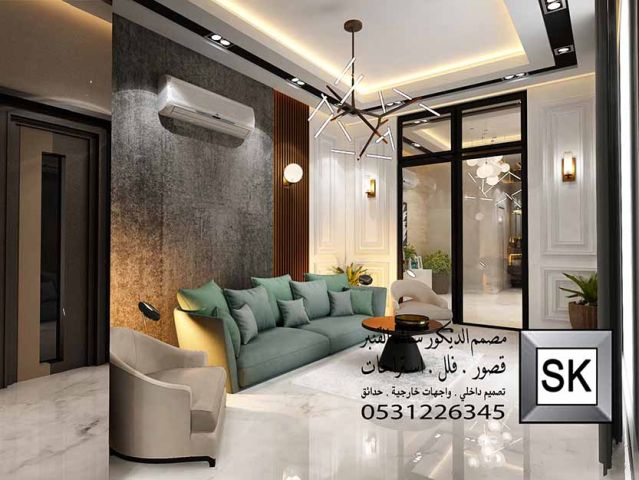 تصميم و تشطيب ديكور داخلي مجالس رجال فخمة في السعودية 9