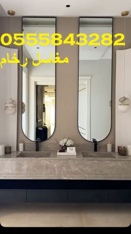  مغاسل رخام , ديكورات مغاسل حمامات جديدة 7