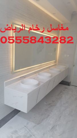  مغاسل رخام , ديكورات حمامات فاخرة  2