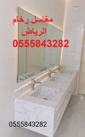  مغاسل رخام , ديكورات مغاسل حمامات جديدة 7