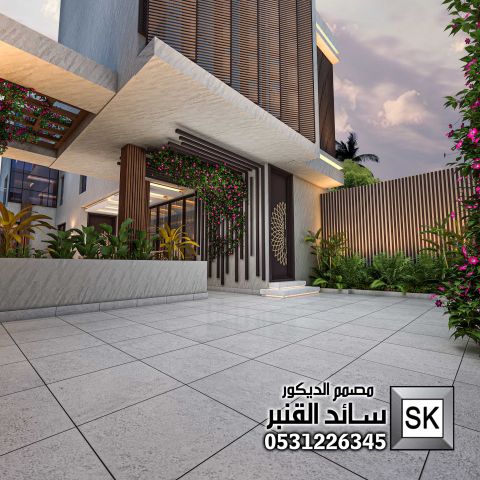 تصميم و تشطيب لاندسكيب منزلي فاخر في الرياض 9