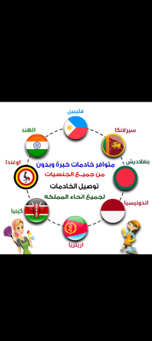 يوجد عاملات من جميع الجنسيات للتنازل 