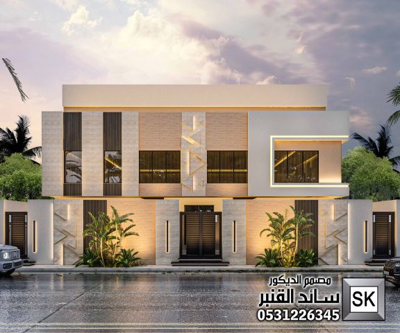 واجهة فلل طراز سلماني 3