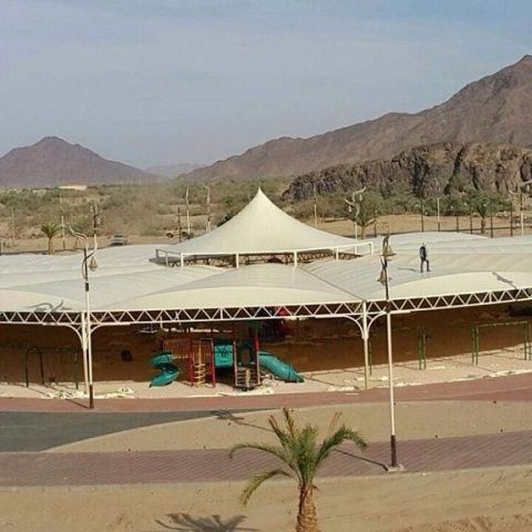  مظلات راقية للفلل والحدائق – قماش PVC ضد الشمس والمطر 4