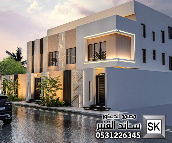 تصميم و تشطيب واجهة فلل و قصور كود سلماني . كود وادي حنيفة  5