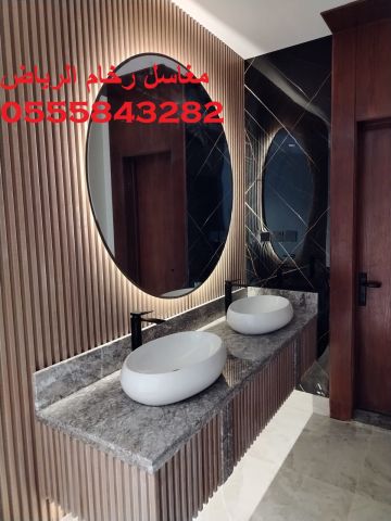  مغاسل رخام , ديكورات حمامات فاخرة  5