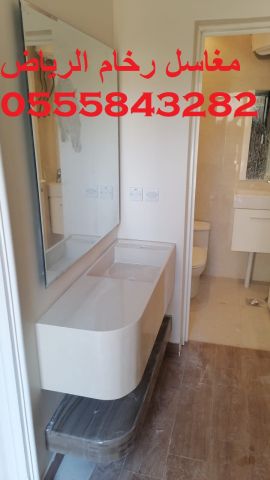  مغاسل رخام , ديكورات حمامات فاخرة  10