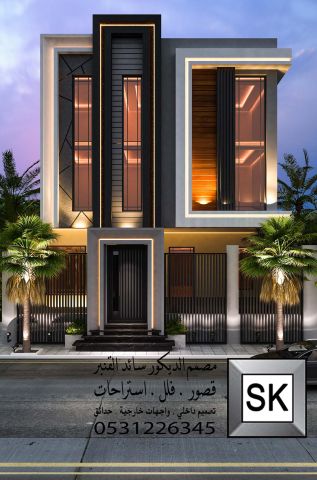 مصمم واجهات فلل و قصور في الرياض 5