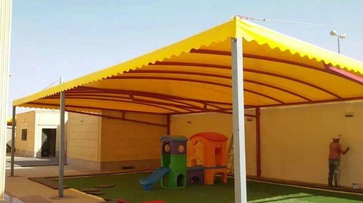  مظلات راقية للفلل والحدائق – قماش PVC ضد الشمس والمطر 3