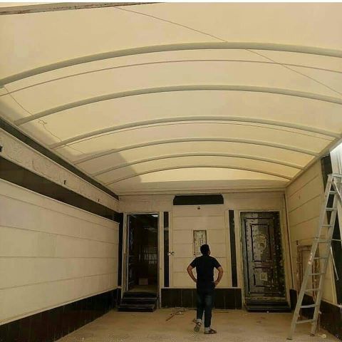  مظلات راقية للفلل والحدائق – قماش PVC ضد الشمس والمطر 5