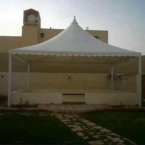  مظلات راقية للفلل والحدائق – قماش PVC ضد الشمس والمطر 7