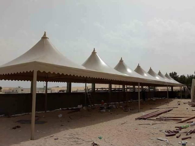  مظلات راقية للفلل والحدائق – قماش PVC ضد الشمس والمطر 8