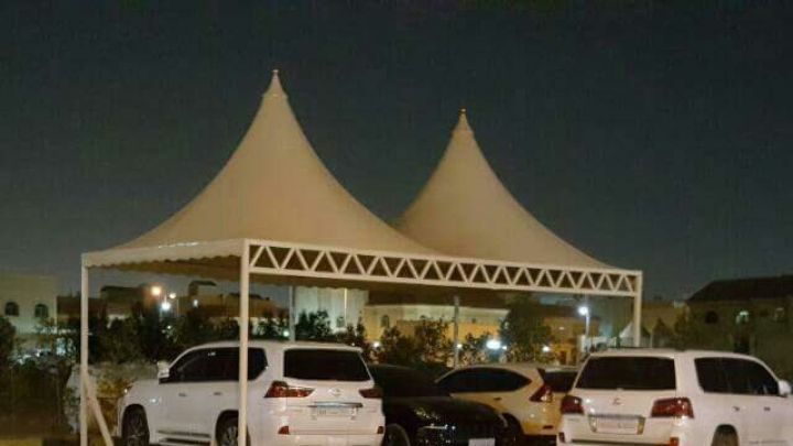  مظلات راقية للفلل والحدائق – قماش PVC ضد الشمس والمطر 10