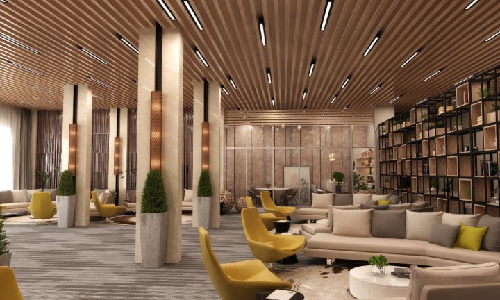تصميم و تنفيذ لوبي إستقبال فندقي قاخر في السعودية 5