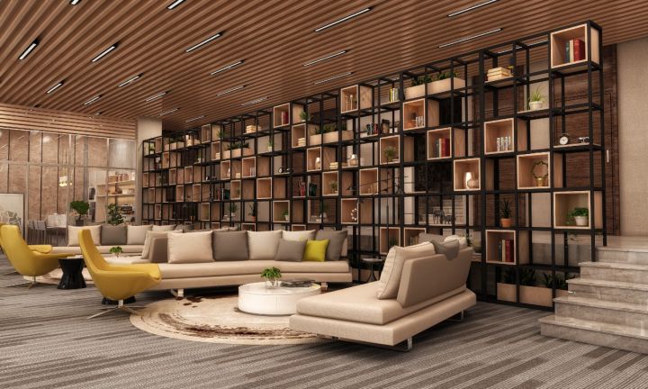 تصميم و تنفيذ لوبي إستقبال فندقي قاخر في السعودية 7