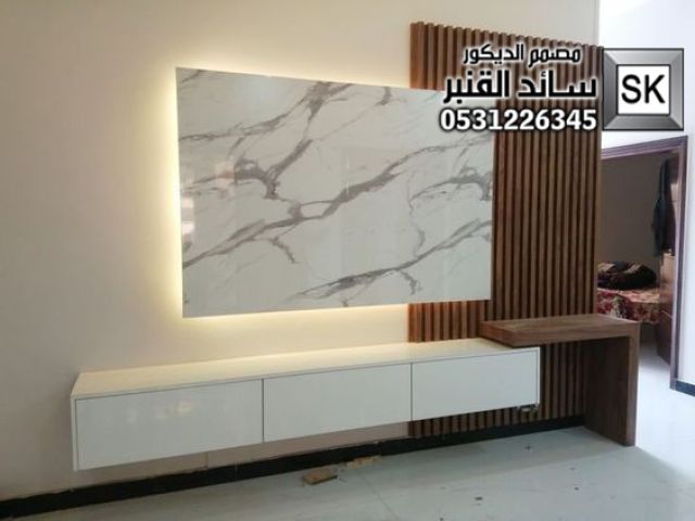 تنفيذ جدران خشب و جبس و جدران تلفاز في السعودية