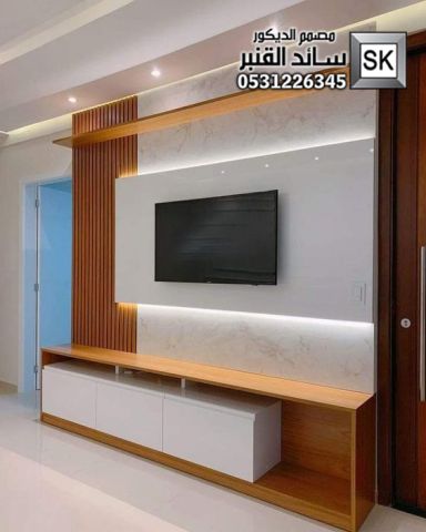 تنفيذ جدران خشب و جبس و جدران تلفاز في السعودية 3
