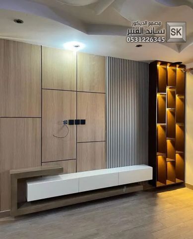 تنفيذ جدران خشب و جبس و جدران تلفاز في السعودية 7
