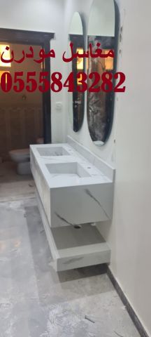   مغاسل رخام , ديكورات حمامات فاخرة 