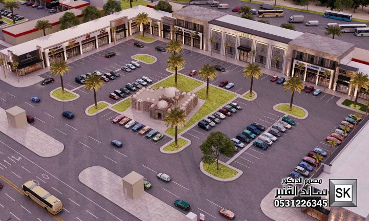 تصميم مجمع محلات و مركز تسوق فاخر في السعودية