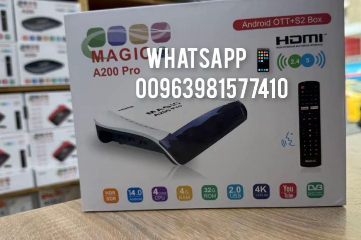MAGIC A200 PRO 4K ANDROID OS 14 Satellite DVBS2