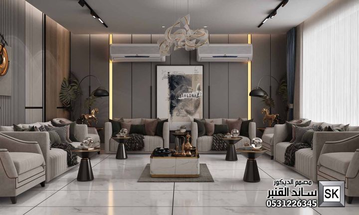 صالة دور أرضي فاخر في الرياض