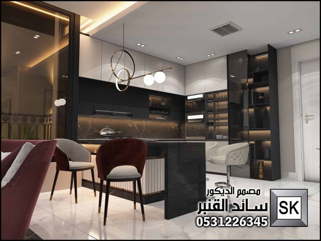 تصميم ديكور صالة دور أرضي في السعودية 4