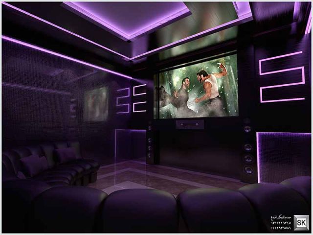 تصميم غرف سينما في السعودية 2