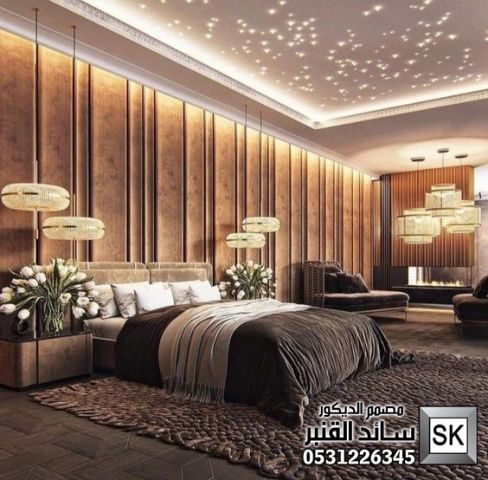 تصميم و تنفيذ ديكور داخلي غرف نوم رئيسية فخمة في الرياض 2