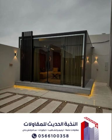 بناء ملاحق مجالس خارجية في الرياض – مؤسسة النخبة الحديث 6