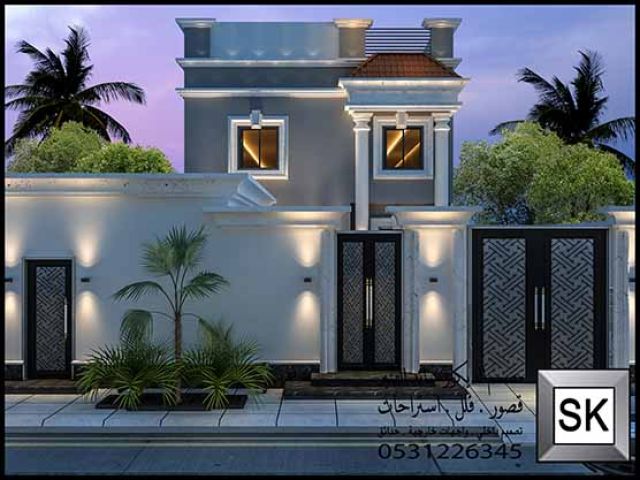 تصميم و تشطيب واجهة فلل و قصور في الدمام 3