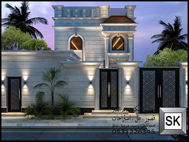 تصميم و تشطيب واجهة فلل و قصور في الدمام 4