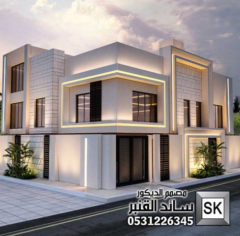 واجهات فلل و قصور فخمة في السعودية 2026 8