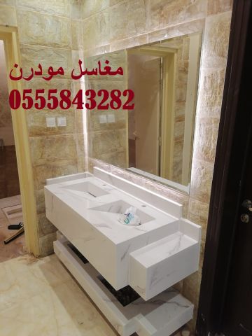  مغاسل رخام , ديكورات مغاسل الحمامات جميلة وفاخرة ,صور مغاسل حمام 9