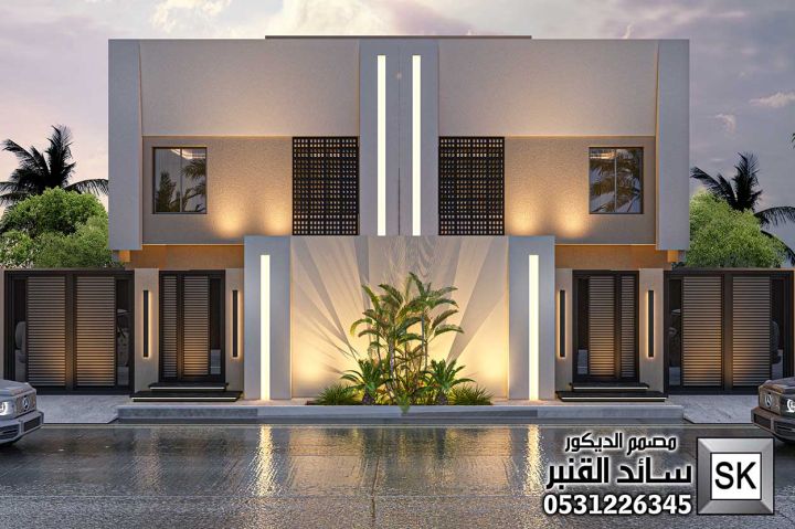 واجهة فلل دوبلكس فاخرة في الرياض 2026 5