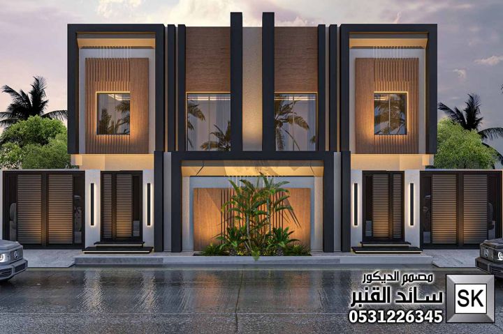 واجهة فلل دوبلكس فاخرة في الرياض 2026 8