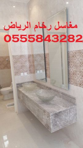  مغاسل رخام , ديكورات حمامات فاخرة  2