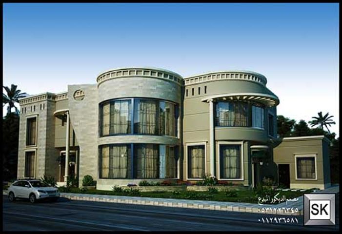 تصميم و تشطيب واجهة فلل و قصور و عماير في السعودية 9