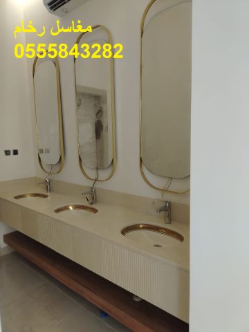  مغاسل رخام ، مغاسل حمامات مودرن ، غرف دش حديثة 9