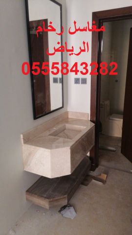  مغاسل رخام , ديكورات حمامات فاخرة  5