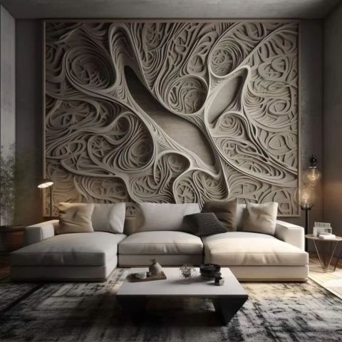 أحدث أفكار جدران خشب ثري دي لمجالس النساء و مجالس الرجال بالرياض 10