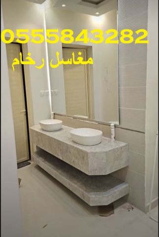  مغاسل رخام , ديكورات مغاسل حمامات جديدة 7