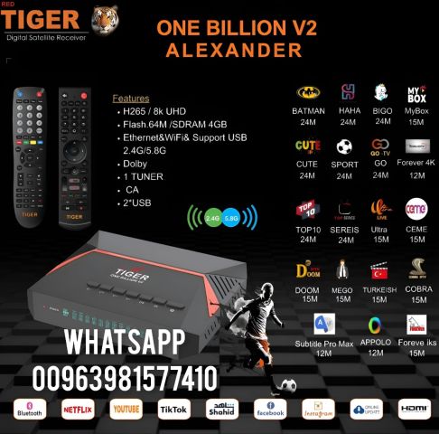 TIGER ONE BILLION V2 ALEXANDER 8K ANDROID FOREVER  2