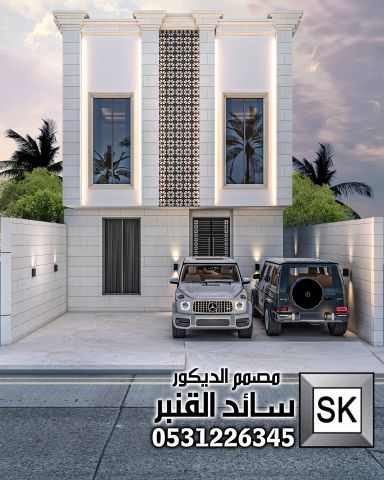 واجهة فيلا دوبلكس نيوكلاسيك فخمة في جدة 2