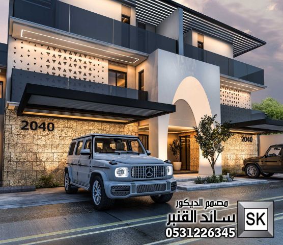 تصميم تاون هاوس فاخر في  الرياض من تصميم المصمم سائد القنبر 2